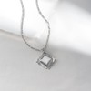 Wanderlust + Co Ravioli Silver Necklace Rhodium Plated Hypoallergenic Jewelry
