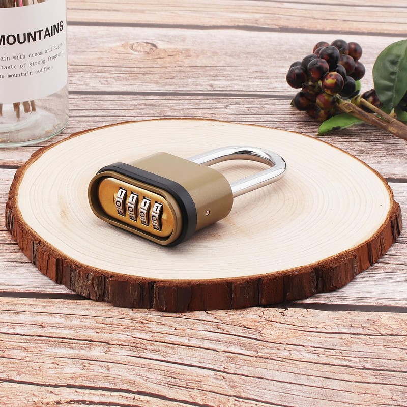 HOJLKLD 4 Digit Combination Lock, Heavy Duty Combination Padlock with