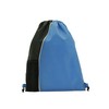 White Trim Mesh Pocket Drawstring Backpack/Sport Backpack/Multicolor Backpack (Blue)