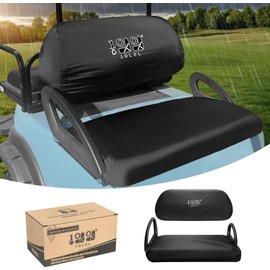 10L0L Golf Buggy Seat Cover Waterproof, Rainproof Dustproof Sun-Proof Weather Resistant All Season Protection Golf Cart Seat Cover Protector for Yamaha EZGO Club Car Front & Rear Seat