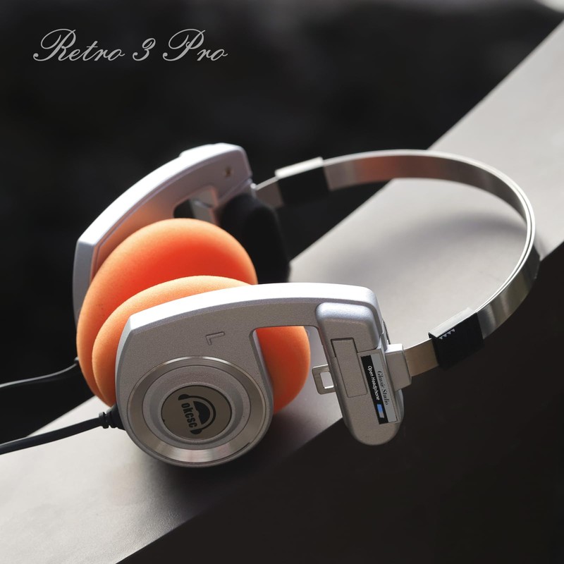 okcsc Retro 3 On-Ear Headsets, Retro Style/Collapsible Design/40mm Class/Adjustable Temporal
