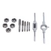 12Pcs Drill Tap Die Wrench Manual Thread Tapping Tool Set