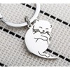 shilipu Cute Black White Cat Couple Keychain Animal Cat Pendant