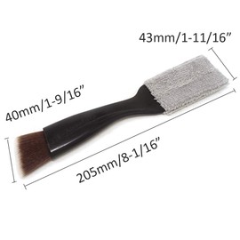 yueton cepillo para polvo de limpieza portátil de doble punta mini cepillo para polvo mágico de mano para casa, coche, oficina, Negro, B