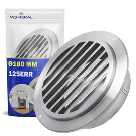 Stainless Steel Ø 180 mm Vent Cover with Protective Mesh for The Hood Duct - Warranty 10 Years - MONTERAL