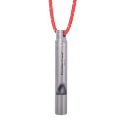iBasingo Ti9010O Titanium Whistles Outdoor Camping Hiking Hunting Climbing Emergency Survival Loud Whistle Trainer Training Sports Key Chain Signal Whistles with Lanyard 1 Pack