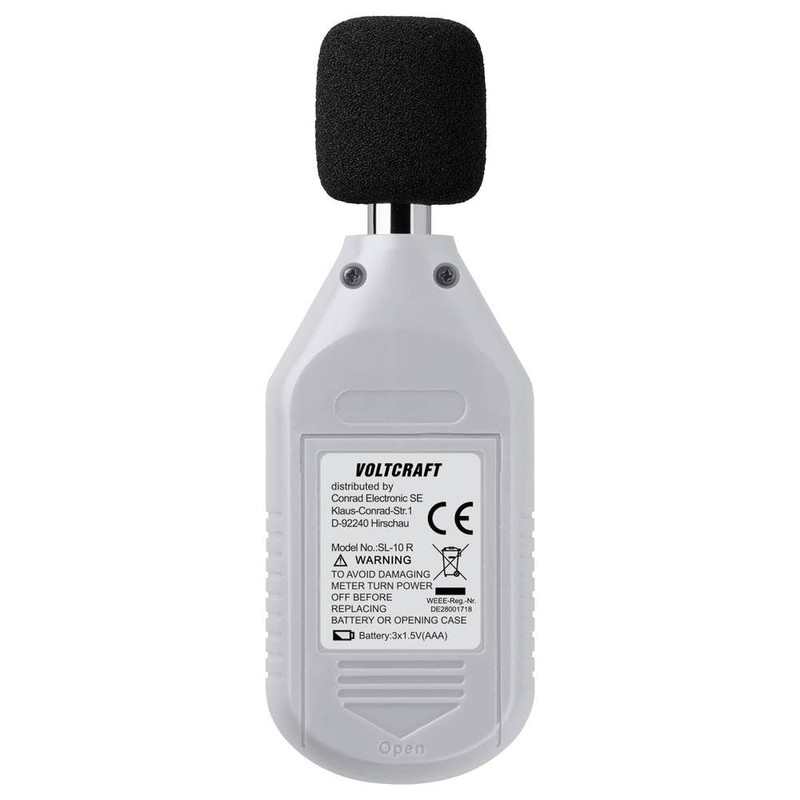 VOLTCRAFT Sound Level Meter SL-10 R 30-130 dB 31.5 Hz