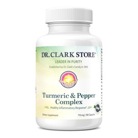 Dr Clark Store Turmeric & Black Pepper Extract – 710mg, 100 Capsules, Immune Support, Antioxidant, Digestion Health Supplement for Adults