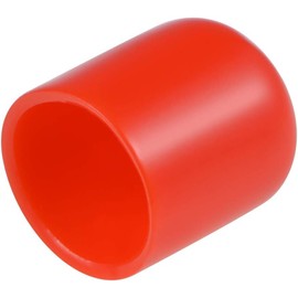 TA-VIGOR 50Pcs Rubber End Caps, 15mm ID Round Flexible Screw End Caps Thread Protectors, Red Vinyl Bolt Covers Rubber Covers for Screws, Tubes, Cables, Wires, etc