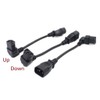 Toptekits C14 to Angled C13 Power Cords - 2ft/60cm, Down