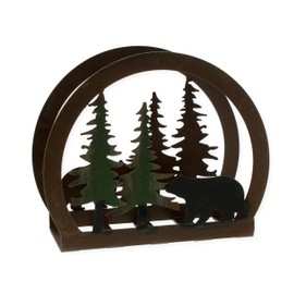 Black Bear Metal Napkin Holder- Black Napkin Holder- Black Bear Napkin- Paper Napkin Holder- Black Bear Decor- Bear Kitchen Decor- Napkin Holder Rustic, Cabin, Lodge Decor- Servilleteros Para Mesas