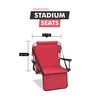 Barton Outdoors Folding Chair with Armrests Stadium Style for Bleacher