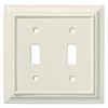 Brainerd 126447 Wood Architectural Double Toggle Switch Wall Plate /
