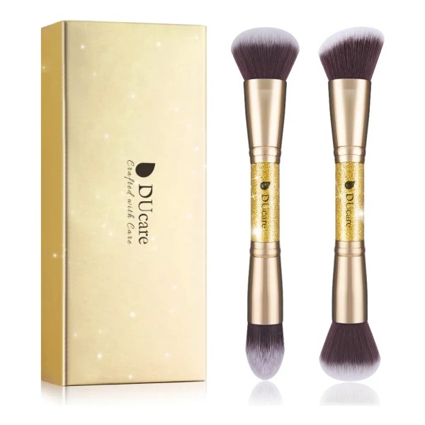 Brochas Duare Duo End Para Maquillaje En Polvo, Pulidor Y