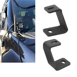 Hood Light Mount Bracket, 2 PCS CNC Aluminum Front A Pillar Bracket Auto Replacement Hood Ditch Side Pillar Bracket Fit for 2017?2023, Black