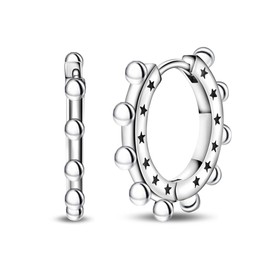Silver Earrings for Women Huggie Hoop Hypoallergenic Gift for Her with 5A CZ