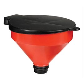 10Inch Funnel Tank with Lid and Mesh - Fuel Funnel with Fine Mesh Filter for Easy Refilling - Thick Plastic Fuel Funnel for Petrol, Diesel, Oil, Ad-blue, Water, Screen Wash