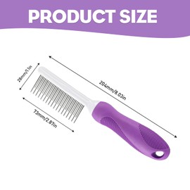 Cat Brush, Dog Brush, Undercoat Brush, Flea Comb, Dog Brush, Short Hair, Stainless Steel Pet Grooming Comb for Small and Large Dogs, Remove Detangling Knots and Floating Hair (B)