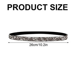 YOCDNOV 6 Pieces Elastic Headbands for Women - Sparkly Non-Slip Rhinestone Elastic Bands Adjustable Size Sparkly Headband Sports Yoga Hair Accessories Women and Girls (6 Colors)