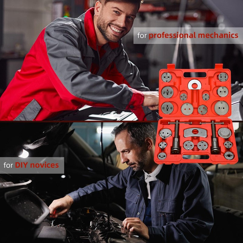 8MILELAKE Disc Brake Caliper Compressor Wind Back Tool 24pc Professional