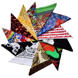 12pcs 100% Cotton Multi-Purpose Bandanas for Men with Unique Pattern,Soft Cotton Face Mask Protection bandana, Unsex Bandanas Head Scarf 21.5"x 21.5" for Party Favor, Headband Handkerchiefs for Dust, Sports, Outdoor