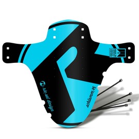 Riesel Design 1 Mudguard: PE 4 Cable Ties + 2 Sticker Bicycle Mudguards for Front Splash Guard – One Size – Mountain Bike Mud Guard Mtb-2 Inch – 26-29 inches.
