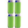 Blank 8.4 oz. Neoprene Collapsible Mini Slim Coolie (4, Bright