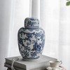 A&B Home 13" Blue & White Porcelain Vase Ceramic Flower