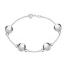 Tuscany Silver Women's Sterling Silver 8mm Ball and Box Bracelet