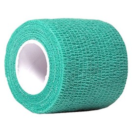 Self-Adherent Stretch Cohesive Athletic Tape Wrap Bandage 2 inches by 6 yards (Pack of 12) by Aguaton (Green)