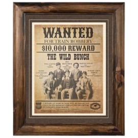 Wanted Poster: Wild Bunch Butch Cassidy Sundance Kid Custom Matted Framed (F9)