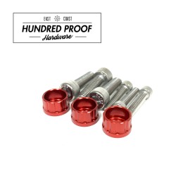 HUNDRED PROOF HARDWARE B16a B18c B20 Distributor Bolt Kit Honda Acura  [Red]