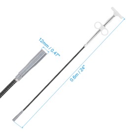 HARFINGTON Flexible Grabber Claw Pick Up Tool 24 Inch 4 Claws Stainless Steel Sewer Cleaning Hook Unclog Sink Sewer Hair Drain Cleaner Tool Sink Unclogger for Toilet Bathtub Sewer White