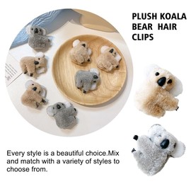 Koala Stuffed Animal Clips,Plush Koala Shaped Hair Clips,Small Animal Hair Barrettes,Small Stuffed Clip Hair Claws,Cute Clamps Headwear Accessories(ZS205)