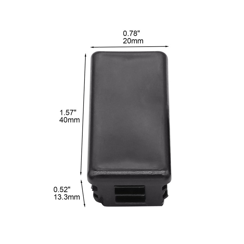 Xadnitu Plastic Strut Channel End Caps, Black PVC Metal Channel