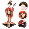 Alipis Japanese Geisha Doll Traditional Kimono Statue Artistic Home Decor