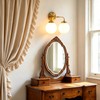 MonDaufie 2-Light Brushed Brass Vanity Light Fixture, Mid Century Wall