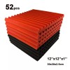 52Pack 12"X12"X1" Black Red Acoustic Foam Sound Panel Studio Recording