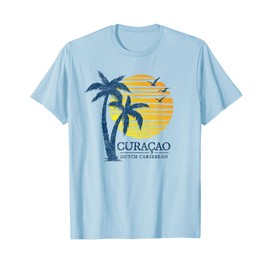 Curacao Dutch Antilles Beach Sunset Mens Womens Souvenir T-Shirt