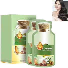 New Botanical Bubble Hair Dye,Plant Extract Hair Dye Cream,Hair Dyeing Cream,Plant Based Hair Dye Shampoo,Lazy Botanical Bubble Hair Dye,Plant Fruit Hair Dye Cream(Dark brown)