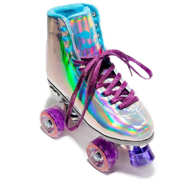 Angels Skates (Purple Rain, 13) - Kids' & Women's Roller Skates - Premium Quality PU Leather Quad Roller Skates - Non Adjustable High- top Perfect Indoor Outdoor Girls Retro Roller Skates - 1-13 Sizes