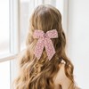 Pearl Bow Barrette Hair Clip, Pearl Bow Barrette, Spring clip