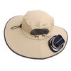 Detachable Sun Fan Hat 3 Speeds Adjustable UPF50 Breathable Wide