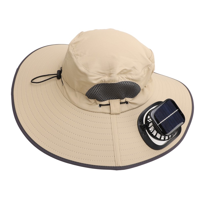 Detachable Sun Fan Hat 3 Speeds Adjustable UPF50 Breathable Wide