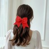 2 PCS Red Cheer Bows for Hair, 8 In Large