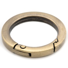 Loosco Metal O Ring for Purse Strap, 4 PCS Spring Rings for Handbag & Keys,Gold (Brushed Brass,1 1/4")