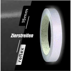siviwonder Decorative Strips Black White Reflective Reflective Sticker 15 mm Length 10 m Car Reflective Tape Motorcycle