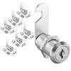 inBovoga 6 Pack Upgrade Cabinet Locks with Key, 1-1/8" Cam