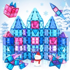 Magnetic Tiles Toys Ages 3-8 Boys Girls Gift kids Magnetic Building Blocks Set Toys for Toddlers Creativity Gifts Magnetic Building Blocks Toys for 3 4 5 6 7 8+ year old Girls Boys Christmas Birthday