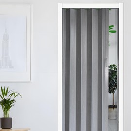 HOME&DOOR Accordion Door Interior Folding Door Sliding Door Closet 36 by 80 for Home Office Kitchen washroom (White)